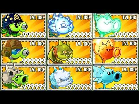 Random 35 Plants Team PEA x ANIMAL x BOMB x VINE Battlez - Who Will Win? - PvZ 2 Plant vs Plant