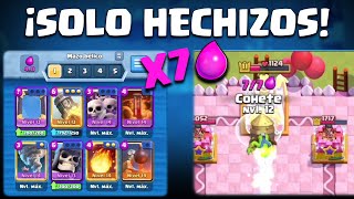 ¡¡GANANDO DE 3 CORONAS EL DESAFÍO #X7ELIXIR, SOLO A HECHIZOS!! MAZO TOP | Clash Royale - Deck Guide by MalcaideCR