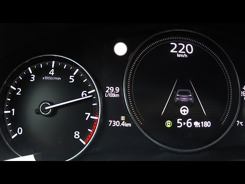 2020 Mazda3 SKYACTIV-X 2.0 M Hybrid 0-100 kmh kph 0-60 mph Tachovideo Beschleunigung Acceleration