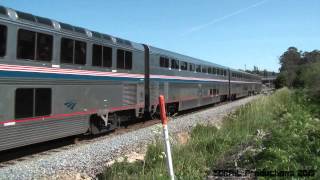 preview picture of video 'Amtrak 14 Highballs Through Edna HD'