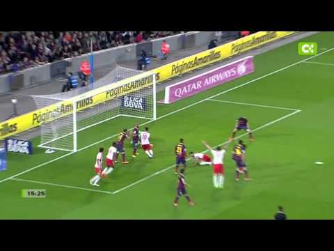 BARCELONA 4-1 ALMERIA - Golazo de falta perfecta de MESSI