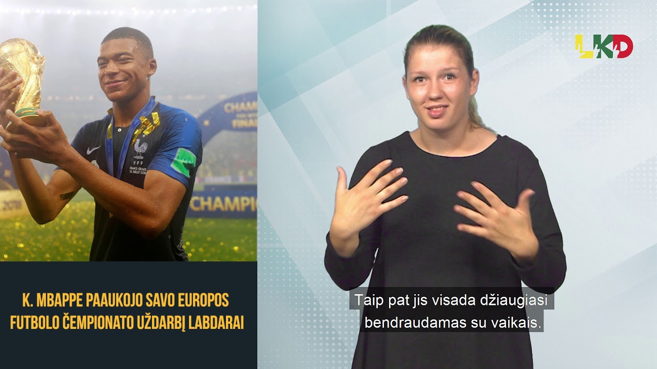 Futbolininkas K. Mbappe paaukojo savo Europos futbolo čempionato uždarbį labdarai