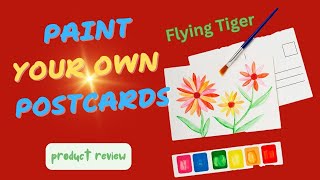 Diy Postcard Painting Kit Review | Flying Tiger Product Spotlight