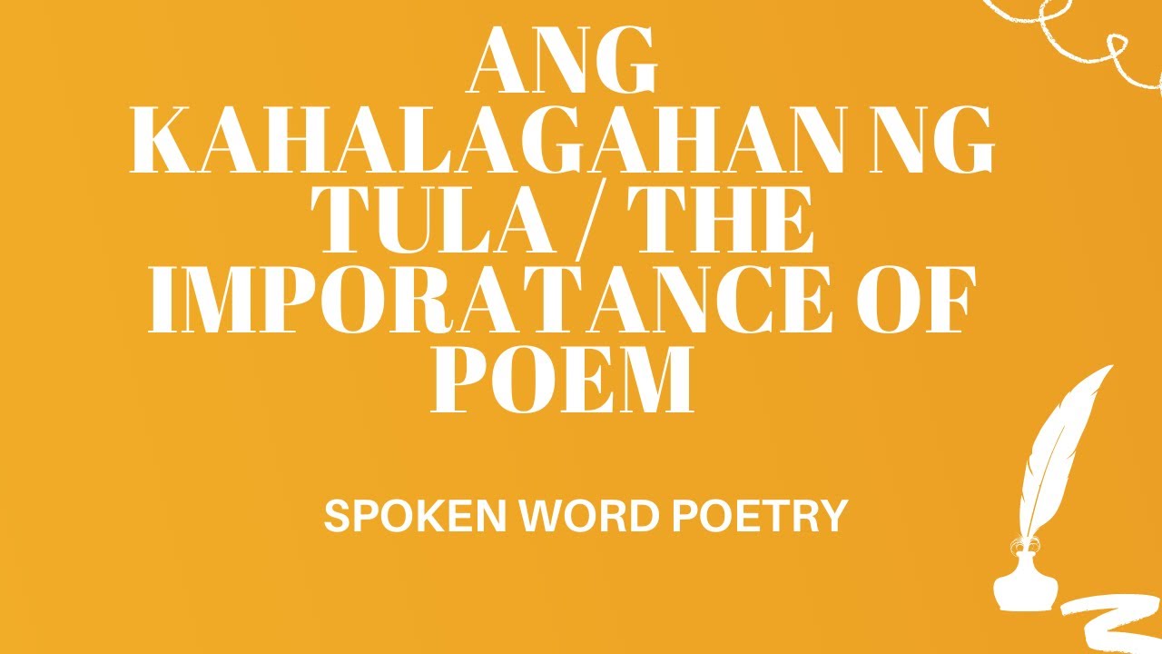 Ang kahalagahan ng tula / The Importance of Poem | Spoken Word Poetry