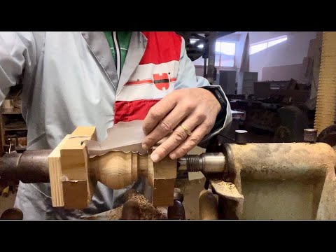 Tutorial Lavori in legno al tornio artigianale - Tornitura dissociata o composita, abat-jour