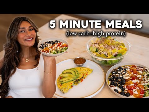 5 MINUTE MEALS! No Cooking Needed! High Protein + Low Carb