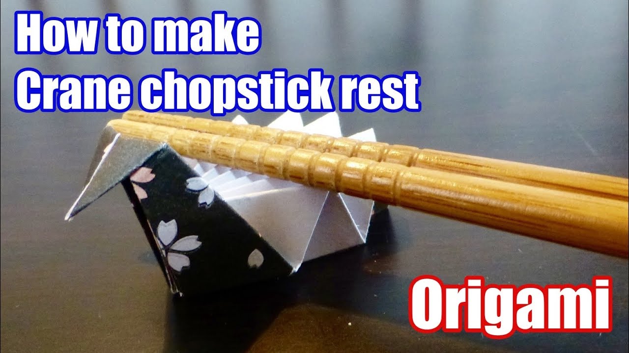 【DIY craft】How to make Crane chopstick rest. Origami. The art of folding paper.