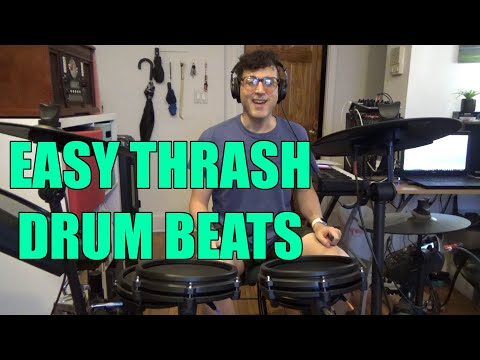 Beginner Drum Lesson - Quarter Note Rock Beats