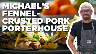 Michael Symon's Fennel-Crusted Pork Porterhouse | Symon's Dinners Cooking Out | Food Network