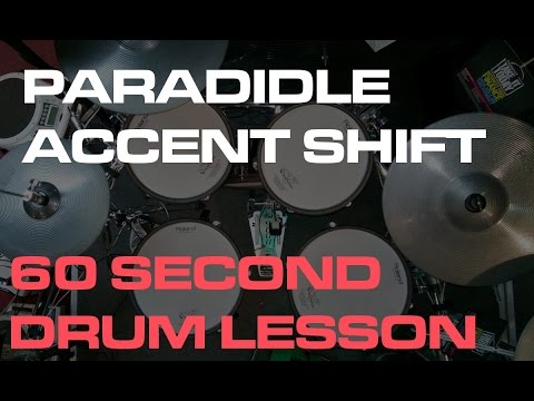 60 Second Drum Lesson   - The Pardiddle Rudiment Accent shift