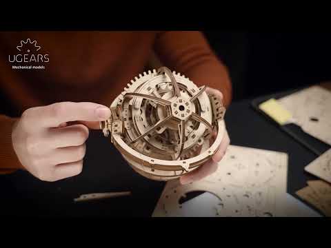 Tourbillon Sternengucker Tischuhr Mechanisches Holzpuzzle mit 338 Teilen von Ugears ⭐