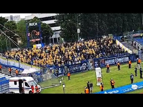 Kibice Motoru Lublin w Chorzowie. Baraże o 1 ligę 29.05.2022