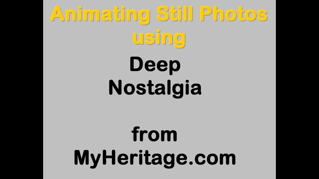 How To Animate Still Photos Using Deep Nostalgia by MyHeritage.Com - Travels With Phil