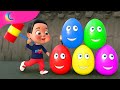 Blu Explores Colorful Surprise Eggs Yes Yes Playground Song BluLoo Nursery Rhymes Kids Songs