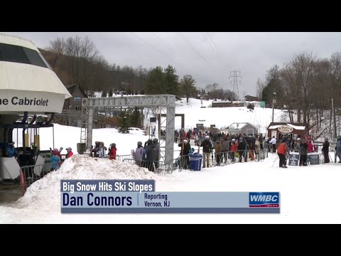 NJ Vernon Big Snow Hits Ski Slopes