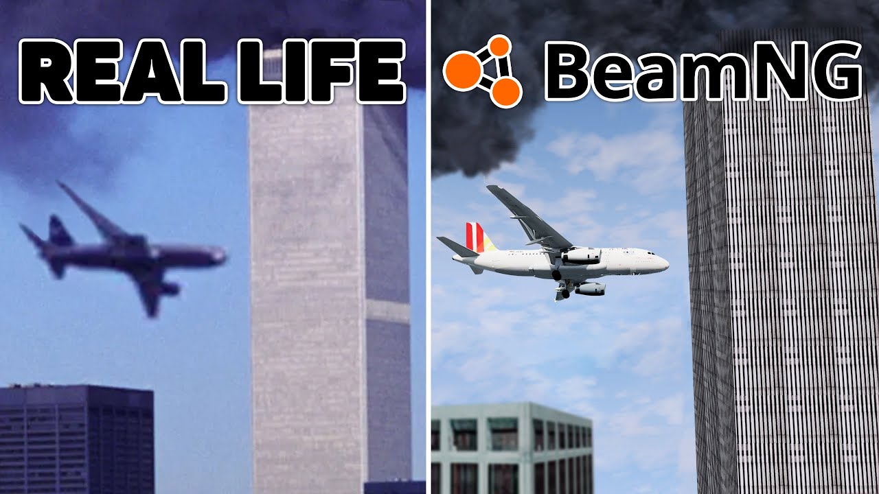 Airplane accidents Based on Real Life Incidents Compilation #1 | BeamNG DRIVE