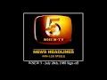 WNEW 5 News Headlines Lou Steele And Sign Off July 1985