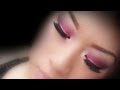 New Years Makeup Bold Pink Glitter Nude Lips