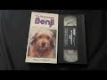 Opening To The Phenomenon Of Benji VHS