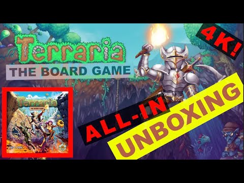 [4K] Terraria: The Board Game - Unboxing [HELLSTONE PLEDGE] [KICKSTARTER]
