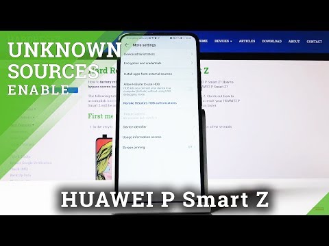 How to Activate Unknown Sources in HUAWEI P Smart Z – Allow App Installation