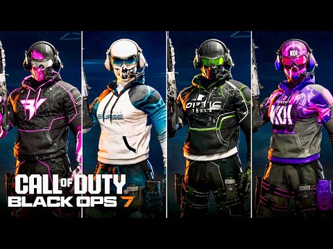Call of Duty BO7 CDL Team Skins Preview – All 12 Teams Home & Away Kits | Locked Store View 4K