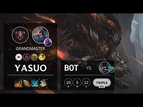 Yasuo Bot vs Caitlyn - KR Grandmaster Patch 10.19