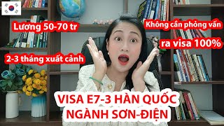 Visa E7-3 Hàn Quốc Ngành Sơn-Điện  Xuất 