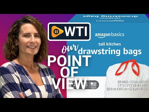 Amazon Basics Tall Kitchen Drawstring Trash Bags - WTI product video review