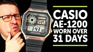 OCTOBER's DAILY Watch - The CASIO AE-1200WH, 31 Day Review- Any Good?