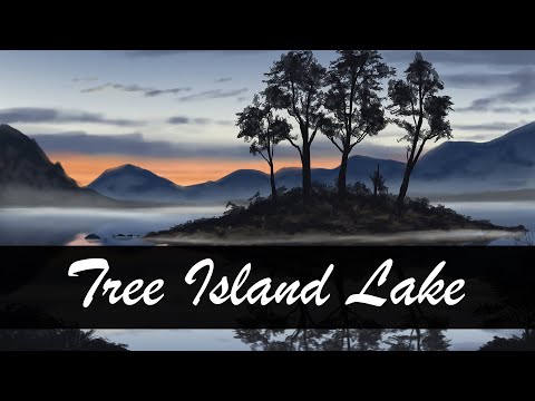 Tree Island Lake Procreate Process