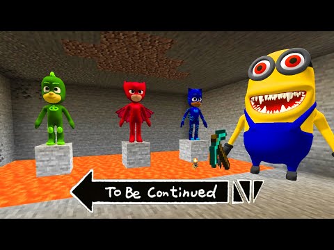 Return of PJ MASKS in Minecraft! Scary Minion vs Pj Masks - Gameplay Movie traps