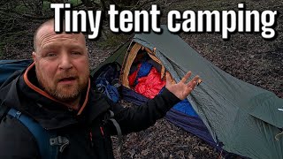 I spent the night in a small one man camping tent from oex.