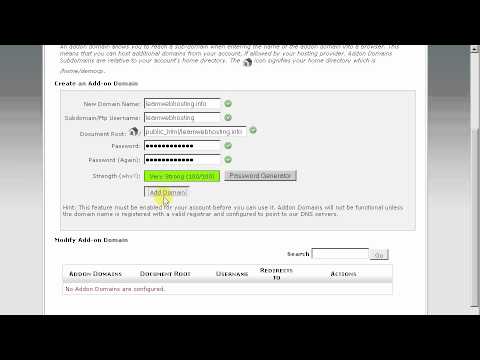 Adding Domains to your cPanel