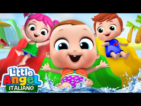 Un pomeriggio al Parco Acquatico!🤽👶🏻 Cartoni Animati Con Gianni Piccino - Little Angel Italiano