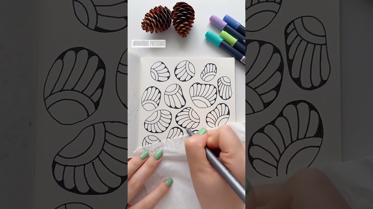 #200 Easy Zentangle patterns for beginners  #art #doodle #drawing