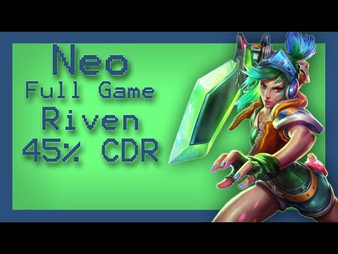 League of Legends 5.23 Riven vs Gangplank top 45% CDR