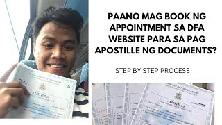 Paano mag book ng appointment sa DFA for Apostille? |How to make an online appointment in DFA?