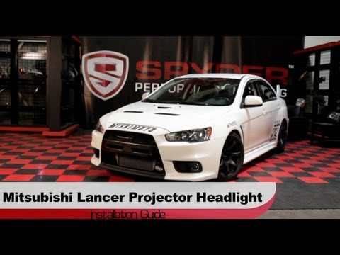 Spyder Auto Installation: 2008-13 Mitsubishi Lancer Evolution X Projector Headlights