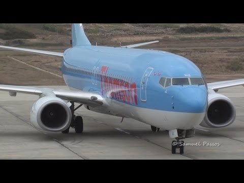 B737-800 Thomson Arriving at Porto Santo PXO