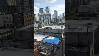 evening window city sightline coming from apartment ft. Vogue & Belmont Vancouver in Canada 6/7/2026
