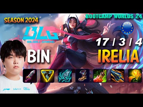 BLG Bin IRELIA vs KAI'SA Top - Patch 14.19 EUW Ranked WORLDS 2024 Bootcamp | lolrec