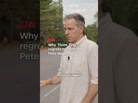 Why Sen. Thom Tillis wishes he voted against confirming Pete Hegseth