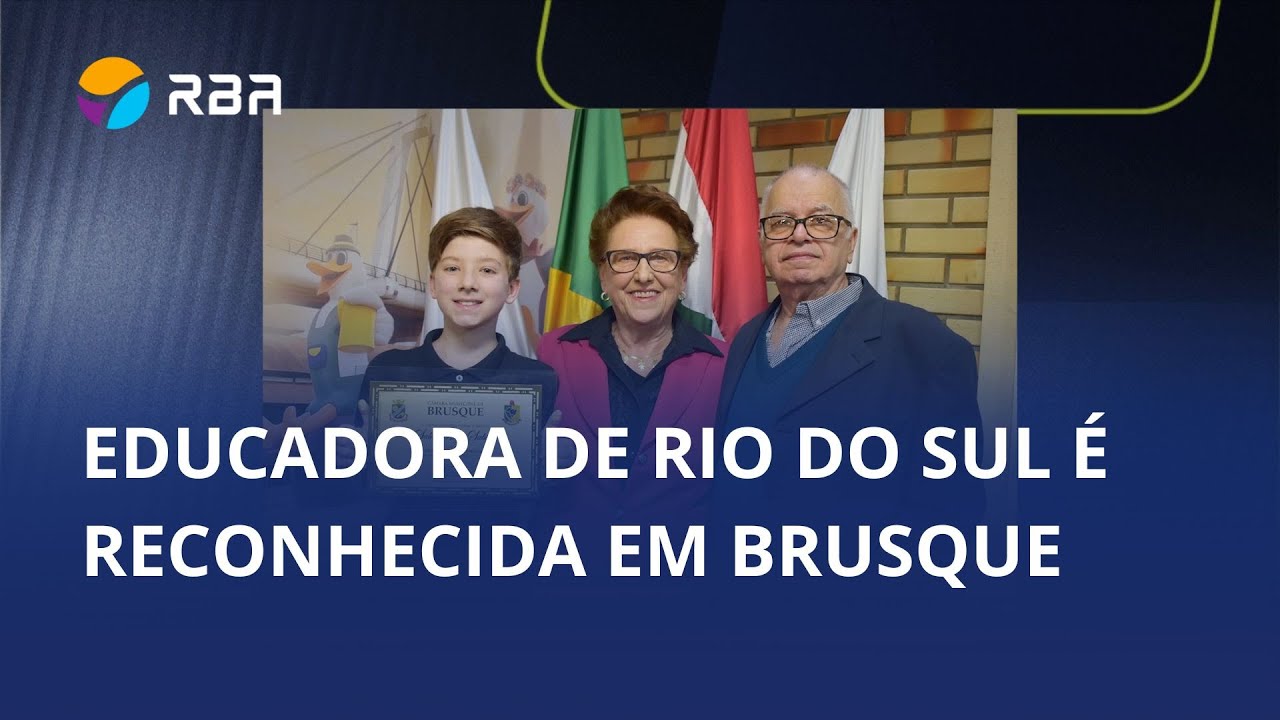 Professora natural de Rio do Sul recebe título de cidadã honorária em Brusque