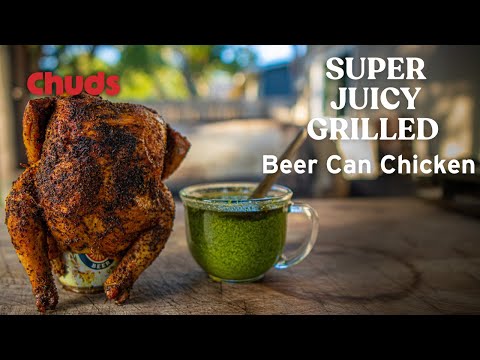 BEER CAN CHICKEN With Pesto Sauce | Chuds BBQ