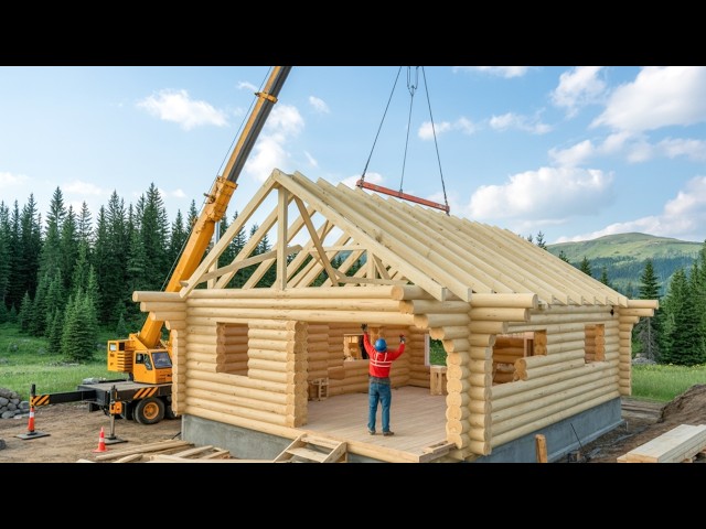 Family Builds Stunning Wooden Cabin on a Remote Volcanic Island | Start to Finish SDDEFAULT Thumbnail