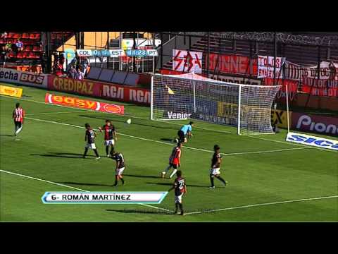 Gol Martínez. Colón 0 Estudiantes 2. Fecha 4. Torneo Final 2013. Fútbol Para Todos.