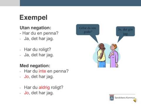 Sfi Sandviken - Grammatik- Ja eller jo