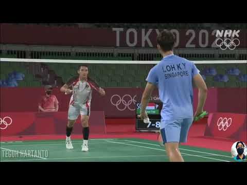 Jonathan Cristhie (INA) vs Loh Kean Yew(SIN) Olympic Tokyo 2020