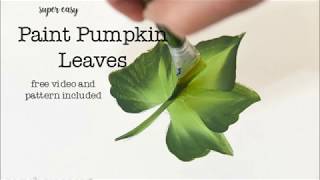 Paint Pumpkin Leaves in acrylics (beginner easy step by step)